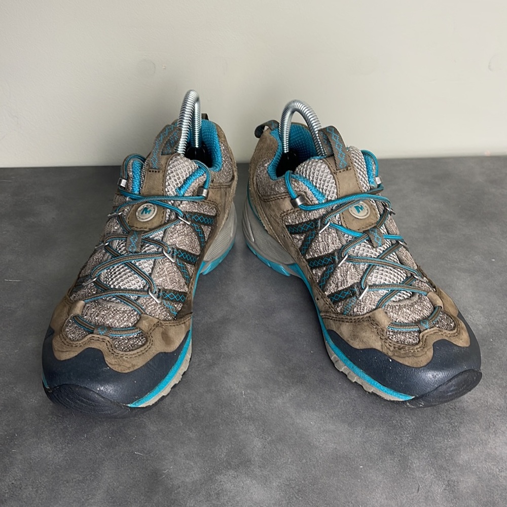 Merrell Womens size 7.5 "Avian Light Sport Canteen" Teal Brown Vibram J68286 - Picture 3 of 8